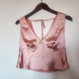 Satin Rosette Tank Top